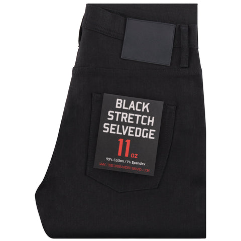 UB244 Tapered Fit Stretch Selvedge - Black