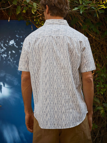 Summer Shirt White Ikat